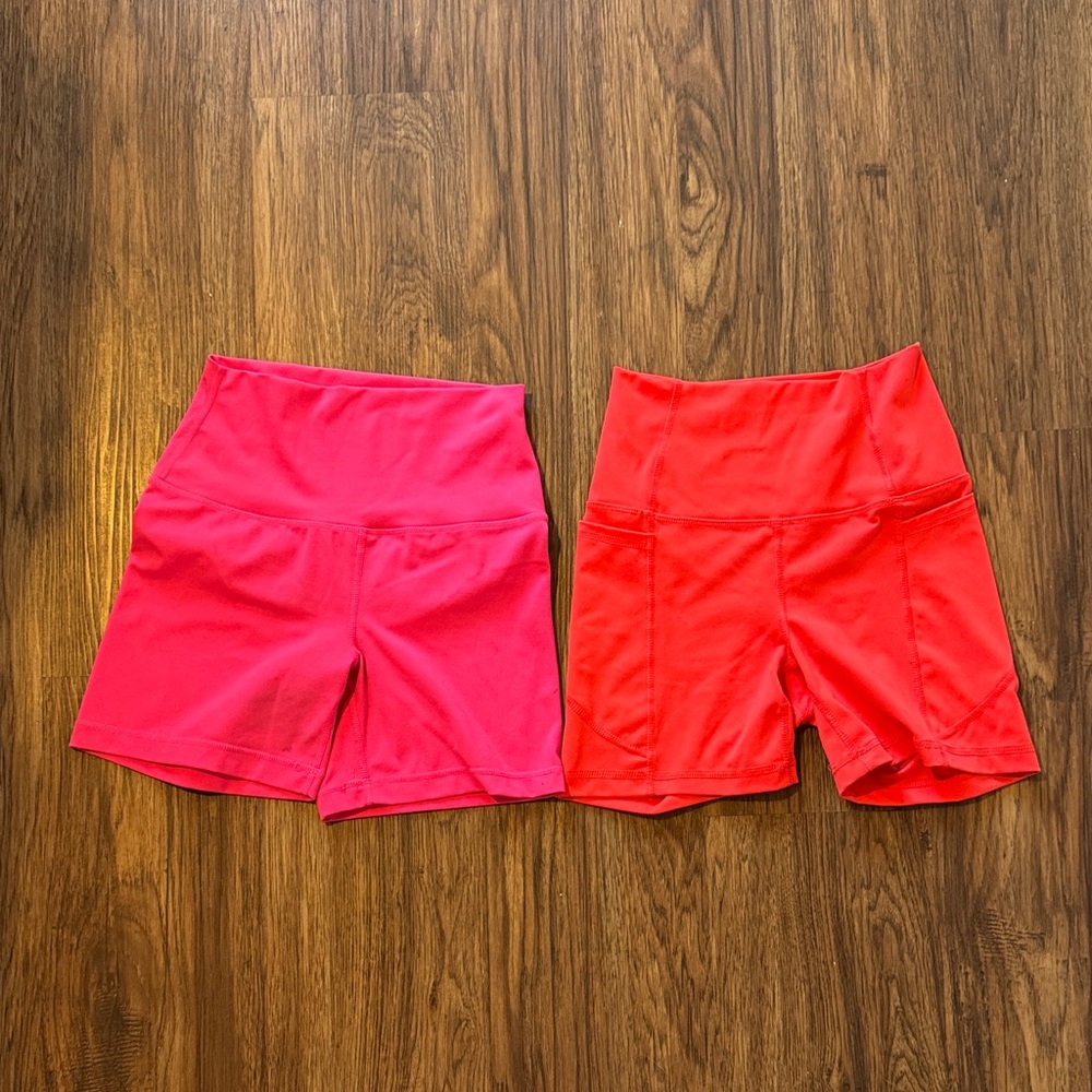 Yogalicious Pink and Coral Athletic Shorts
